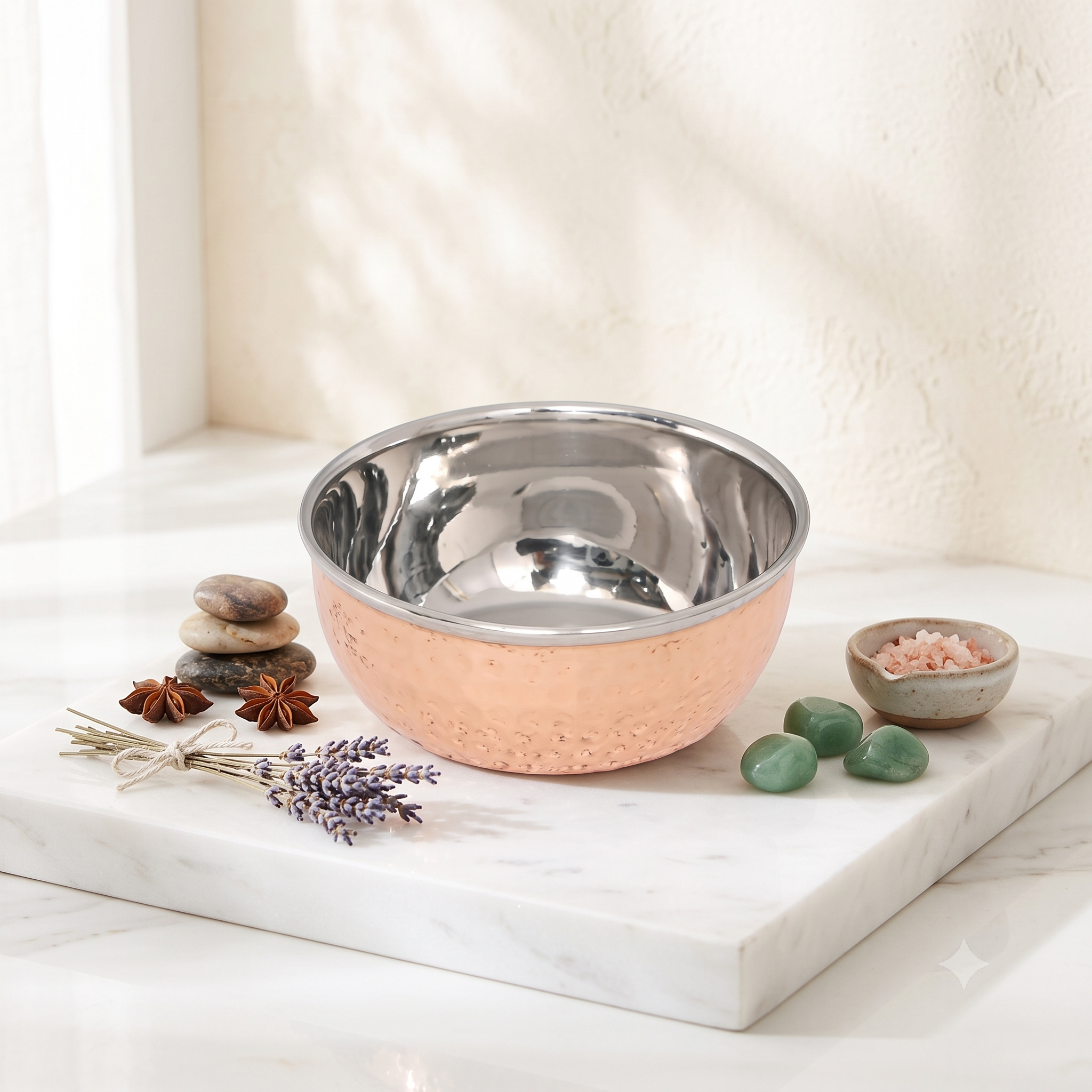 Copper & Stainless Steel Serving Bowl