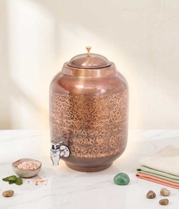 Etched Copper Water Dispenser