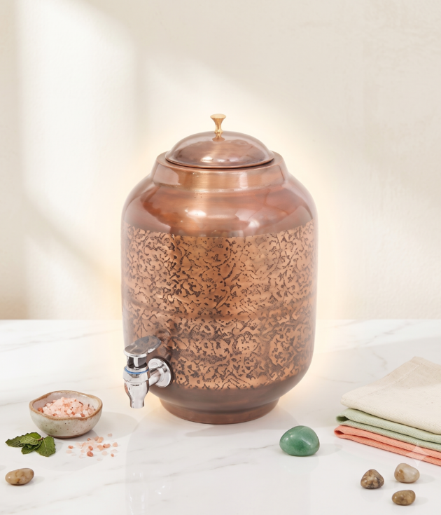 Etched Copper Water Dispenser
