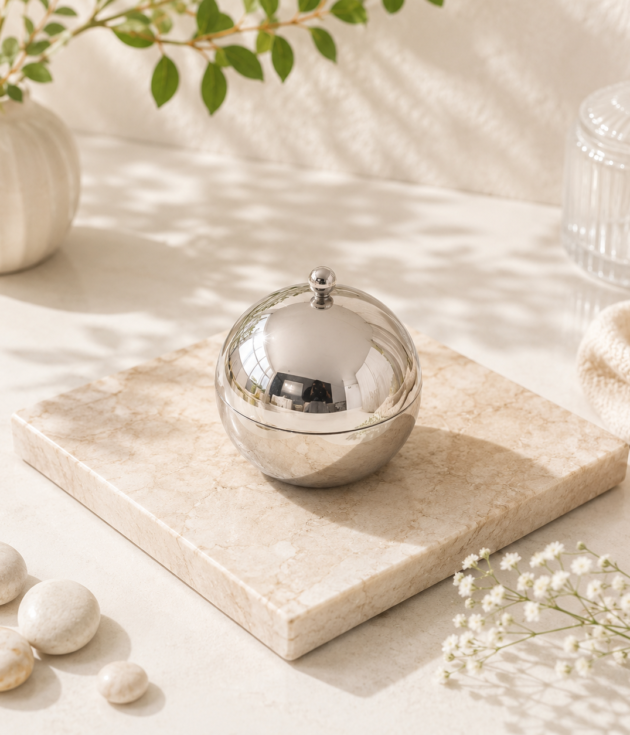 Premium Stainless Steel Sugar Bowl with Lid