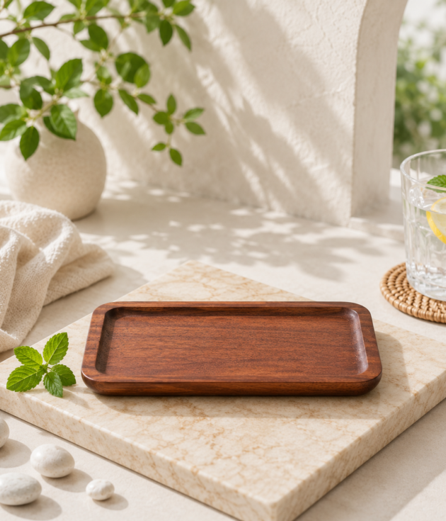 Rectangular Wooden Serving Tray
