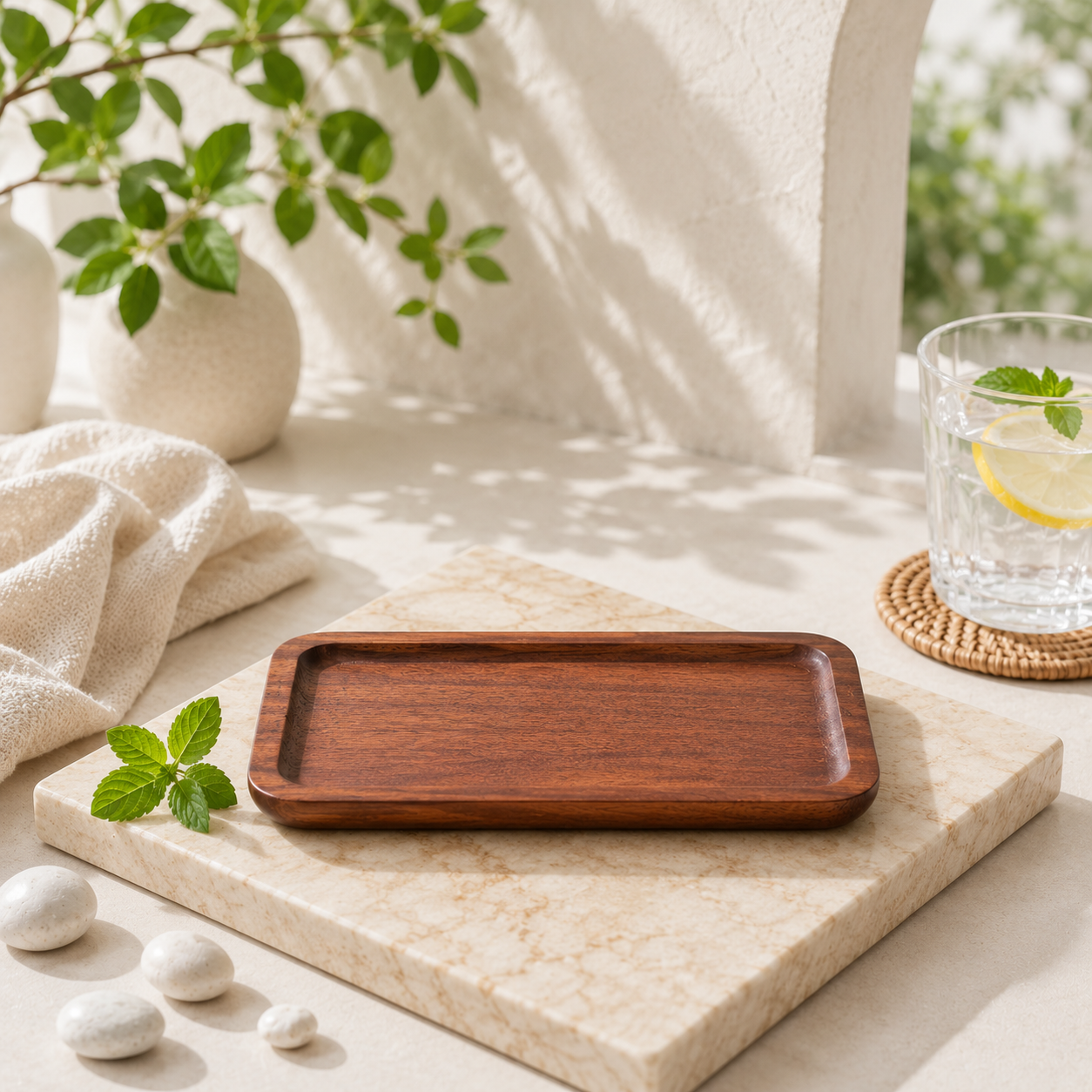 Rectangular Wooden Serving Tray